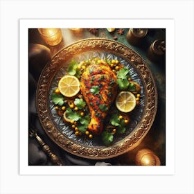 Mediterranean Chicken Art Print