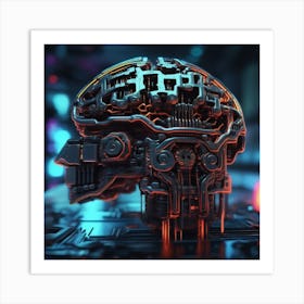 Futuristic Brain 19 Art Print