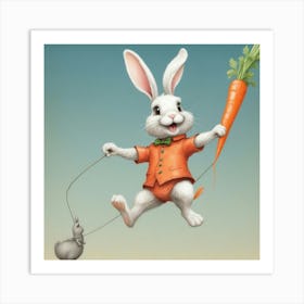 Rabbit With Carrot 6 Art Print