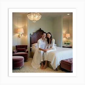 Couple In Bedroom Art Print