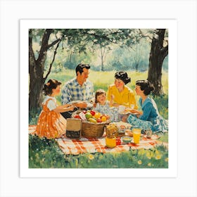 Picnic In The Park 1 Art Print