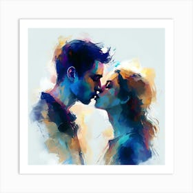 Kissing Couple 6 Art Print