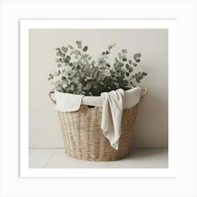 Wicker Basket Art Print