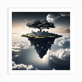 Tree In The Sky 3 Art Print