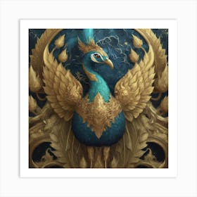 Blue Phoenix Art Print