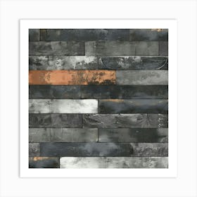 Rusty Brick Wall Art Print