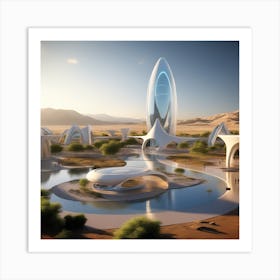 Futuristic City 284 Art Print