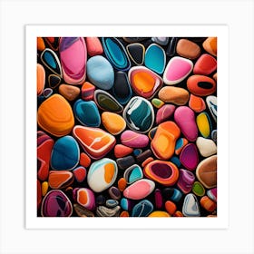 Colorful Pebbles Art Print