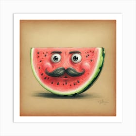 Watermelon Face 5 Art Print