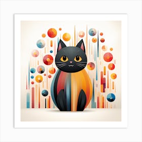 Abstract Cat 1 Art Print