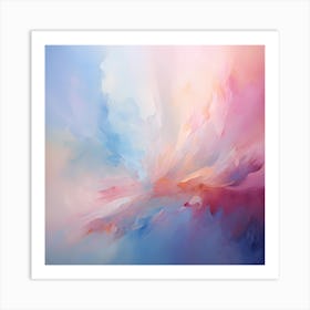 Blushing Horizons: Ethereal Strokes Art Print