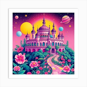 Pink Castle Art Print