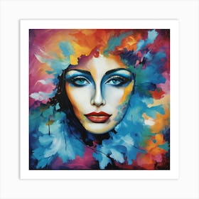 Woman'S Face 5 Art Print