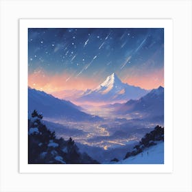 Night In The Mountains 8 Art Print