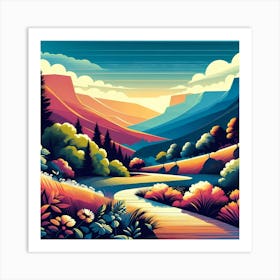 Landscape Painting 199 Art Print