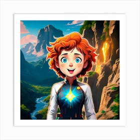 Girl In A Game Art Print