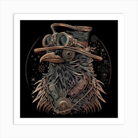 Steampunk Raven 3 Art Print