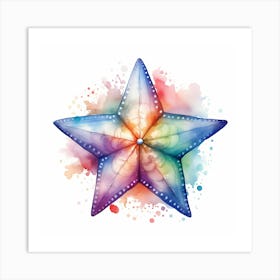 Watercolor Starfish Art Print