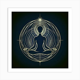 Meditation In Lotus Position Art Print