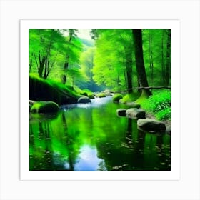 Green Forest 1 Art Print