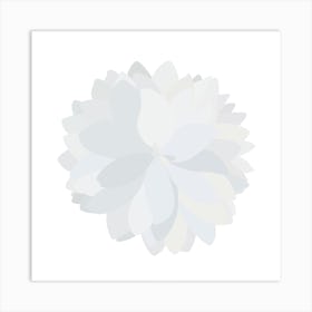 White Dahlia Art Print