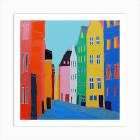 Abstract Travel Collection Copenhagen Denmark 4 Art Print