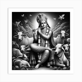 Lord Krishna 4 Art Print