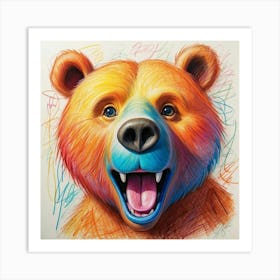 Bear Drawing 3 Art Print