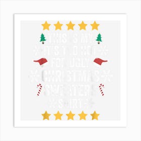 Funny Ugly Christmas Jumper Xmas Tree Santa Hat Joke Art Print