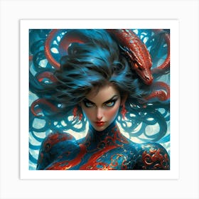 Cyborg Woman jh Art Print