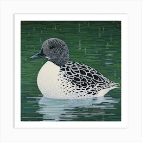 Ohara Koson Inspired Bird Painting Duck 3 Square Art Print