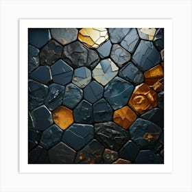 Abstract Stone Wall 2 Art Print