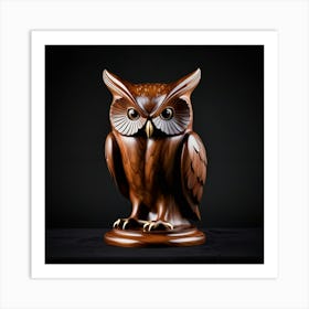 Owl Sculpture Art Print