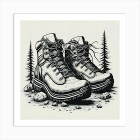 Hiking Boots 5 Art Print