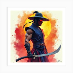 Mortal Kombat Ninja Fighter Concept Art (322) Art Print