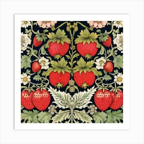 william morris floral fruit print 5 Art Print