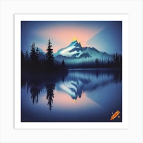 Icy Mountain Peak Art Print