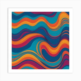 Abstract Wavy Pattern 9 Art Print