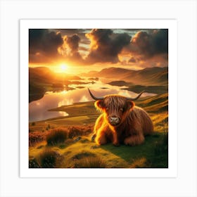 Highland Cow Art Print