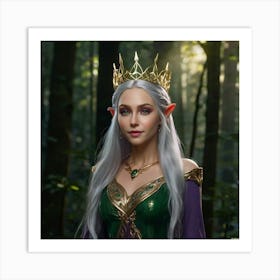 Elf In The Woods Art Print