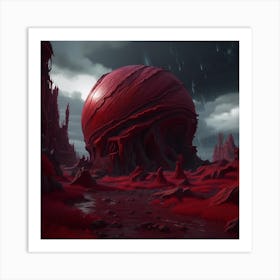 Red Sphere Art Print