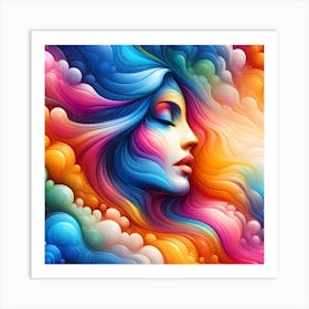 Abstract Of A Woman 3 Art Print