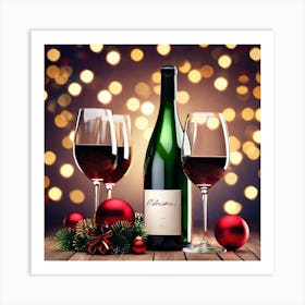 Christmas Wine 1 Art Print