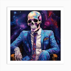 Skeleton In A Suit 6 Art Print