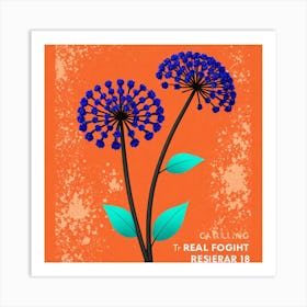 Blue Flower 39 Art Print