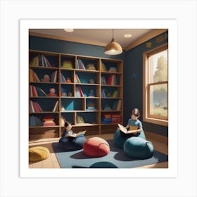 Childrens Reading Corner Art Print