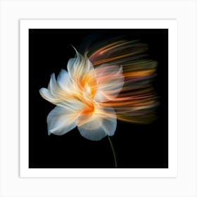 Flower In Motion Art Print