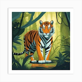 Tiger In The Jungle 17 Art Print