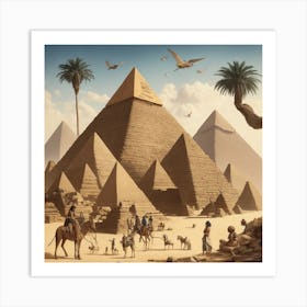 Egyptian Pyramids Art Print