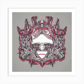 Skull Of A Robot Art Print